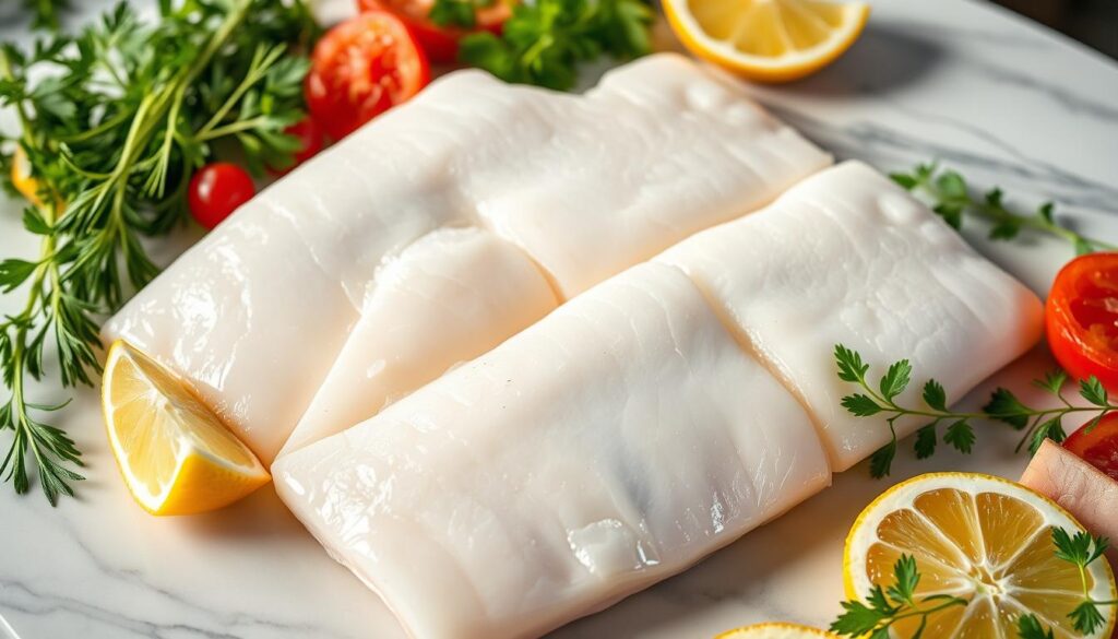 fresh halibut selection