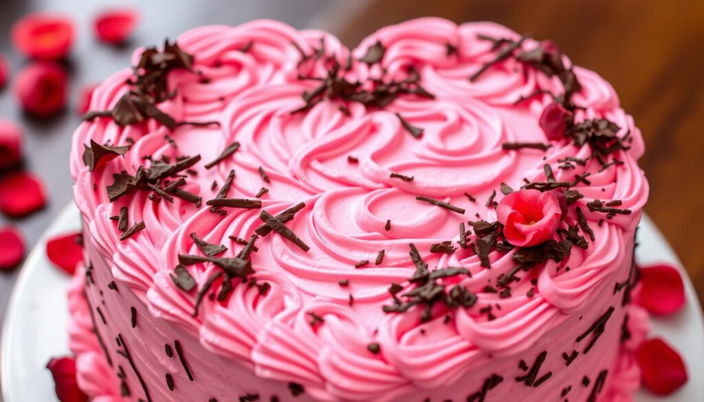 heart-shaped cake