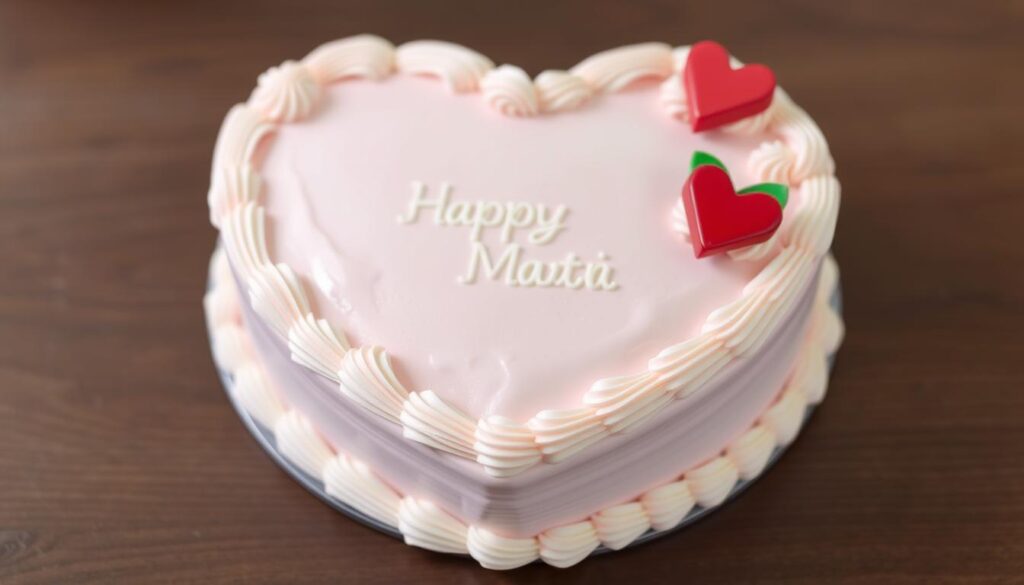heart-shaped cake