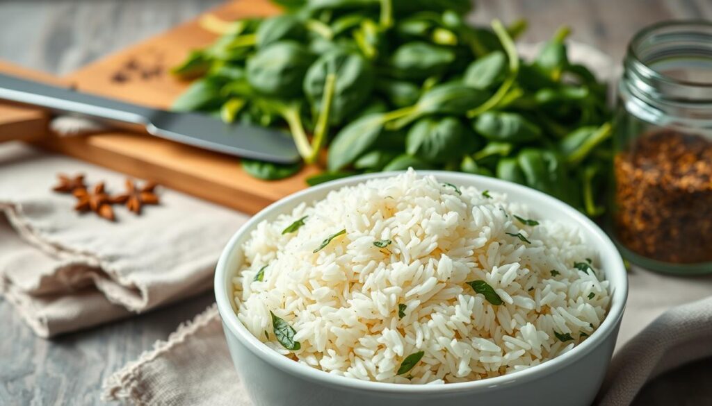 rice and spinach recipe