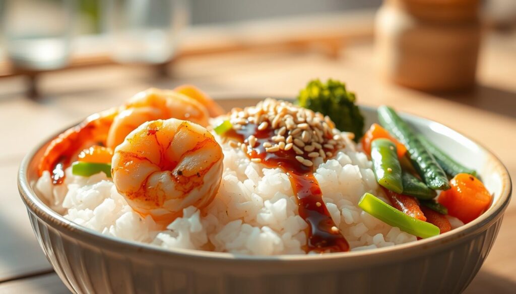 shrimp rice bowl