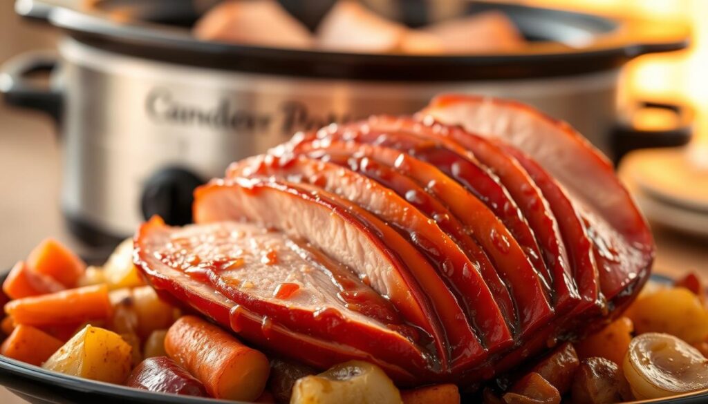 slow cooker ham dinner