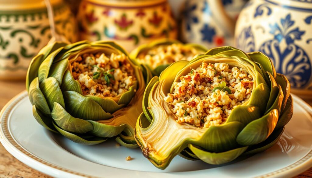 Italian stuffed artichokes