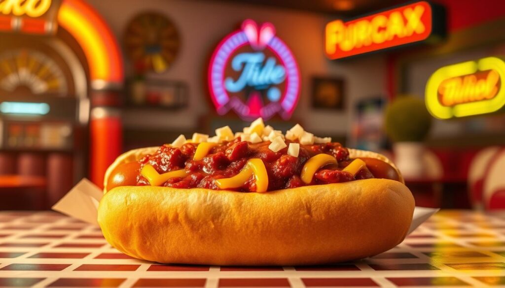 classic chili hot dog