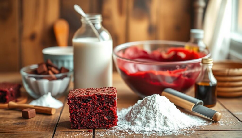 homemade red velvet brownies ingredients