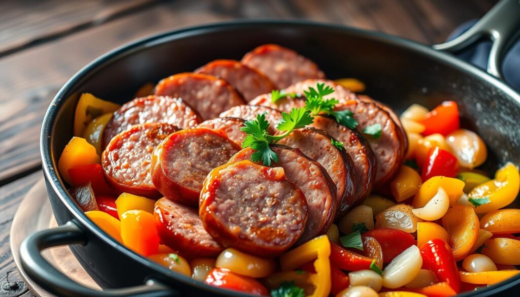 savory kielbasa skillet meal